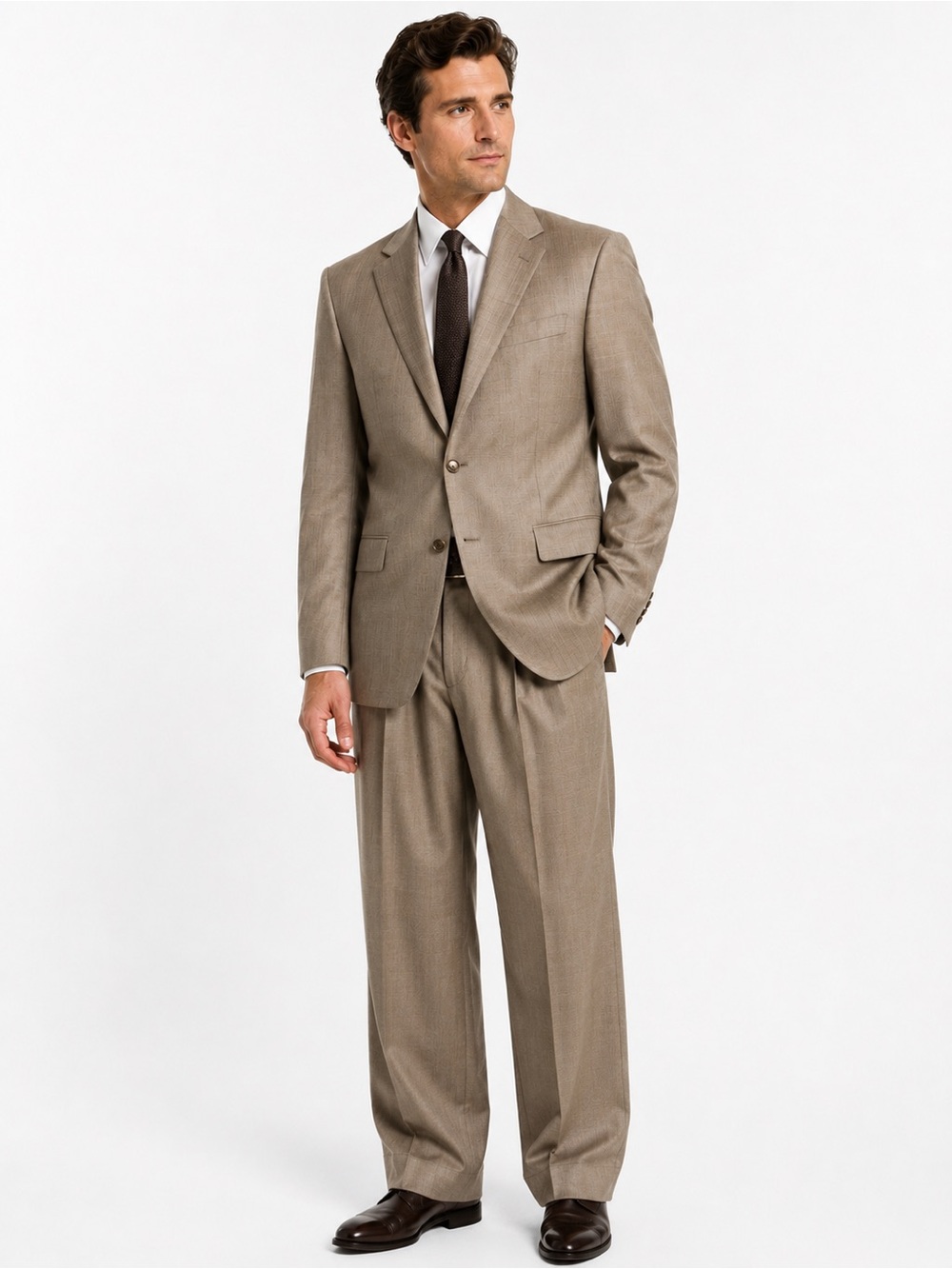 Hart Schaffner Marx Olive Green Two-Button Men's Suit Jacket